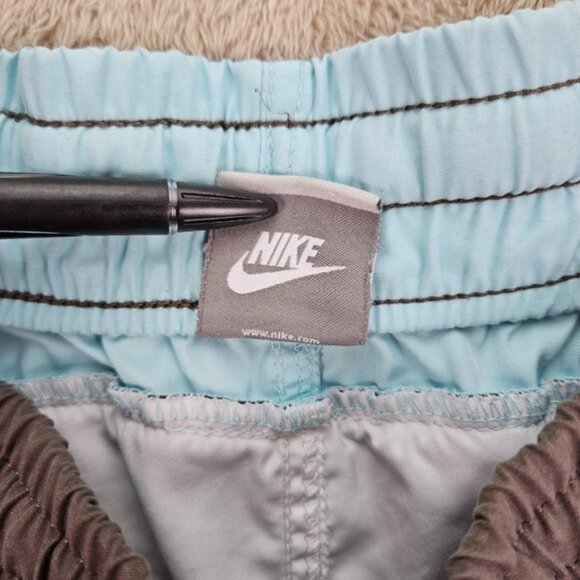 Nike Volley Swim Beach Board Shorts Men's Size M Gray And Blue Trunks Drawstring - Picture 3 of 16